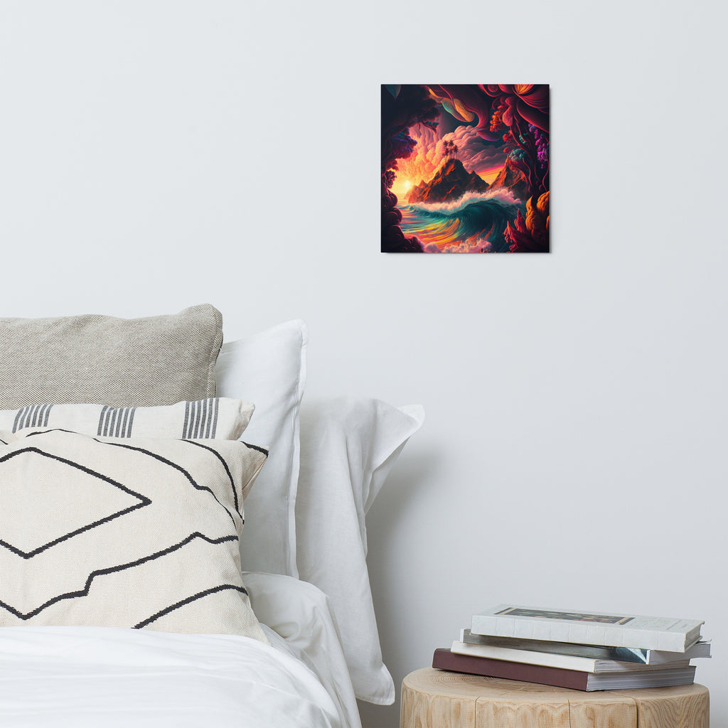 Psychedelic Sunset Metal prints